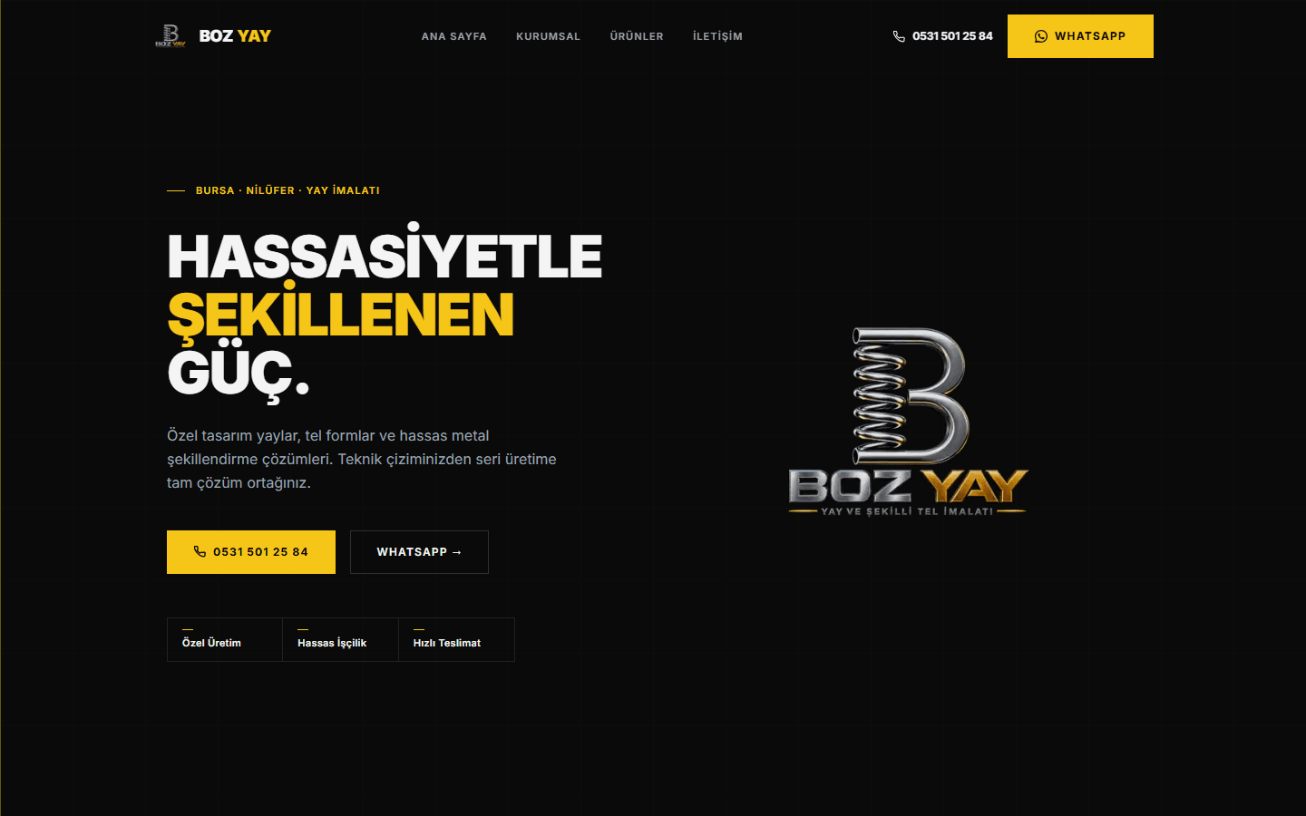 BOZ YAY web sitesi ana sayfası