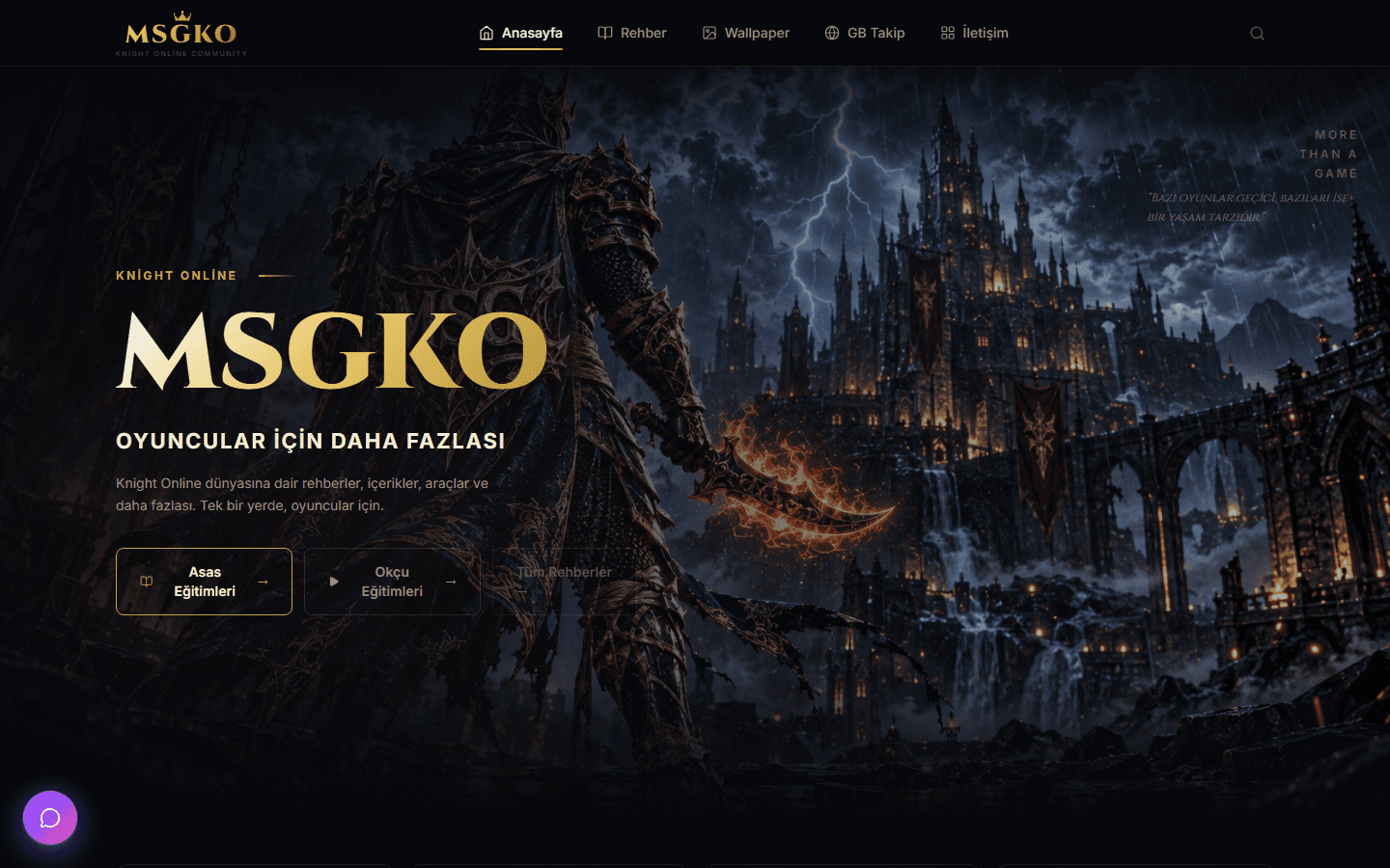 MSGKO web sitesi ana sayfası
